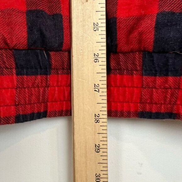 Vintage Hunters Club Men’s Large Buffalo Plaid Red Blue Full Zip Vest Jacket - Picture 5 of 13